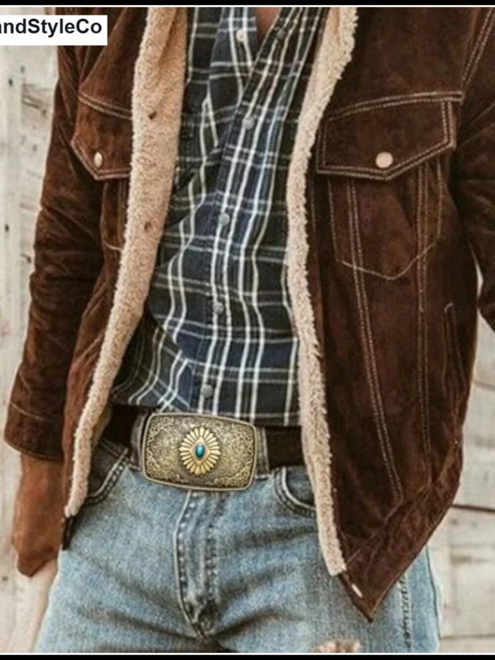 Vintage Turquoise Western Belt Buckle Men Women Zinc Alloy Cowboy Snap On